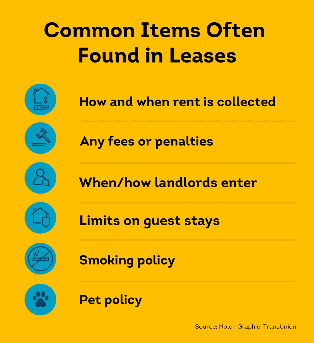 common items found in leases
